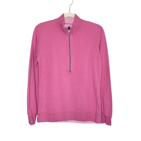 Tommy Bahama Womens Pink Half Zip Pullover Sweatshirt Size S Mock Neck Midweight - Picture 1 of 7